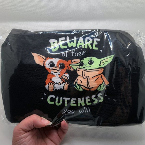 NEW Gizmo & Grogu Baby Yoda Star Wars Lunch Bag Beware Cuteness Disney NWOT - Picture 7 of 7